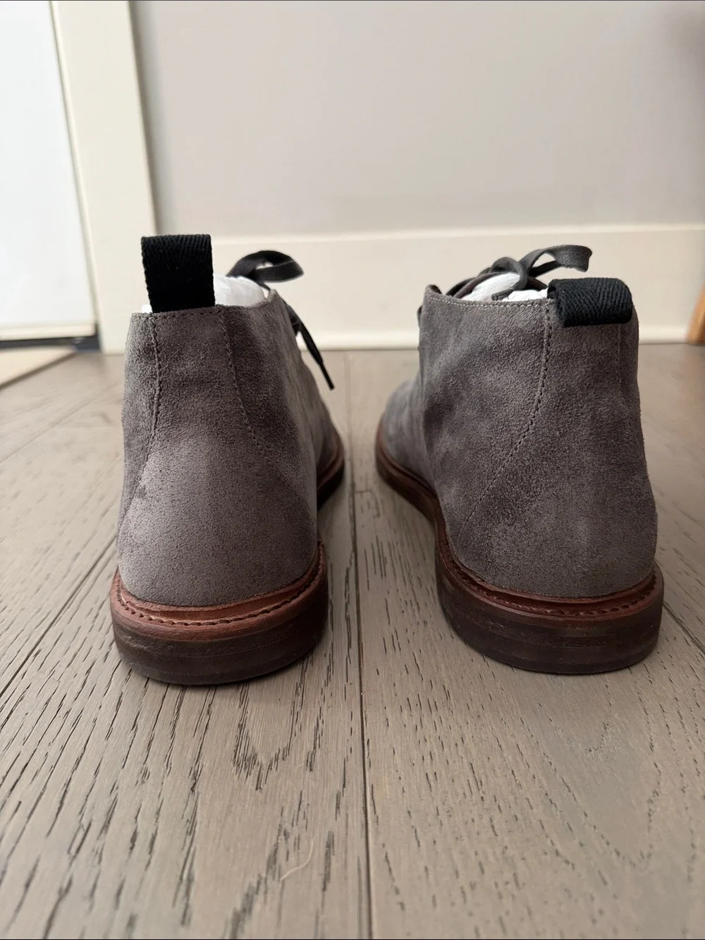 John Varvatos Gray Suede Chukka Boots